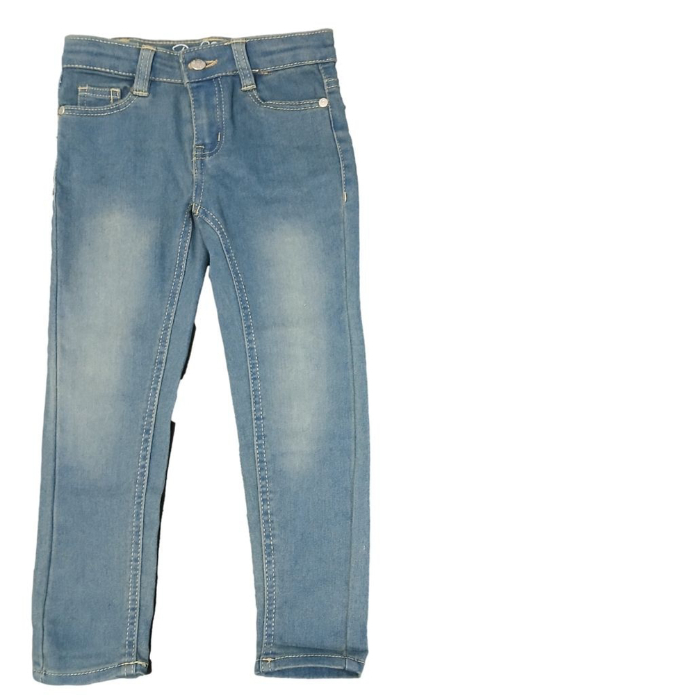 🛍 Girls' Real Love Jeans Blue Size 4 Adjustable Waist Straight Leg